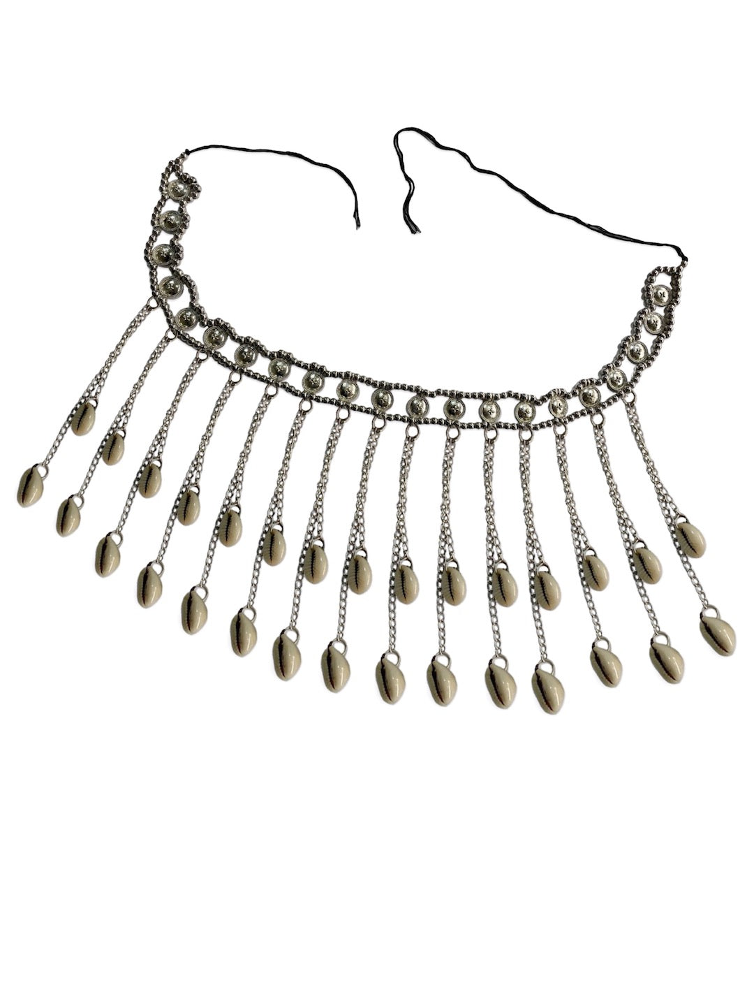 Oxidized silver kamarband for lehenga.