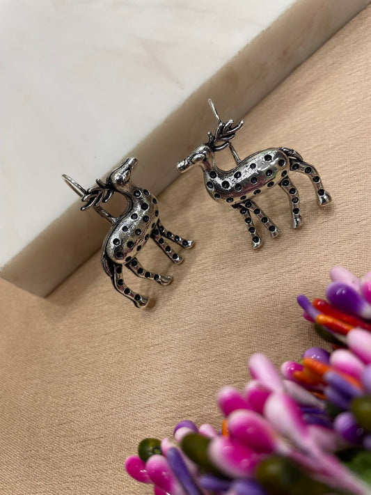 Spotted Deer Dangler Design Earring