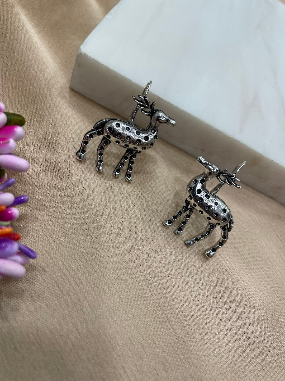 Spotted Deer Dangler Design Earring