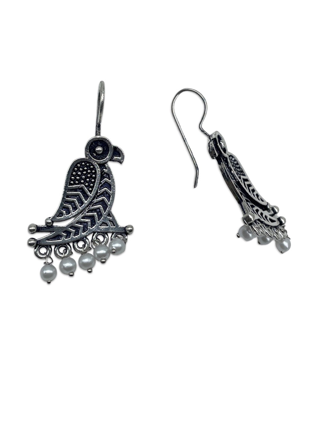 Parrot Birds With Pearls Dangler Earring