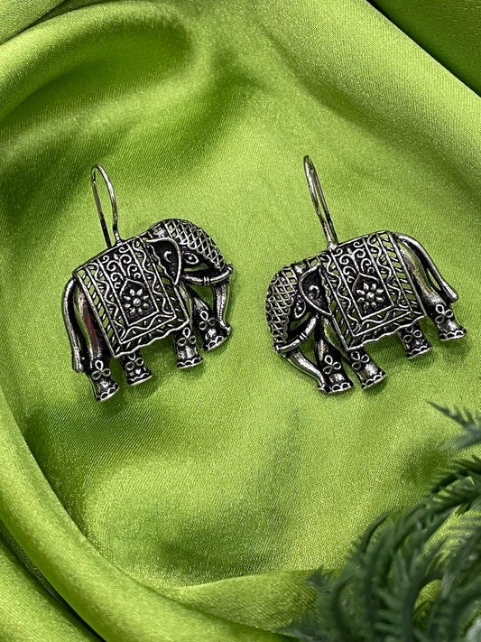 Elephant Dangler Design Earrings