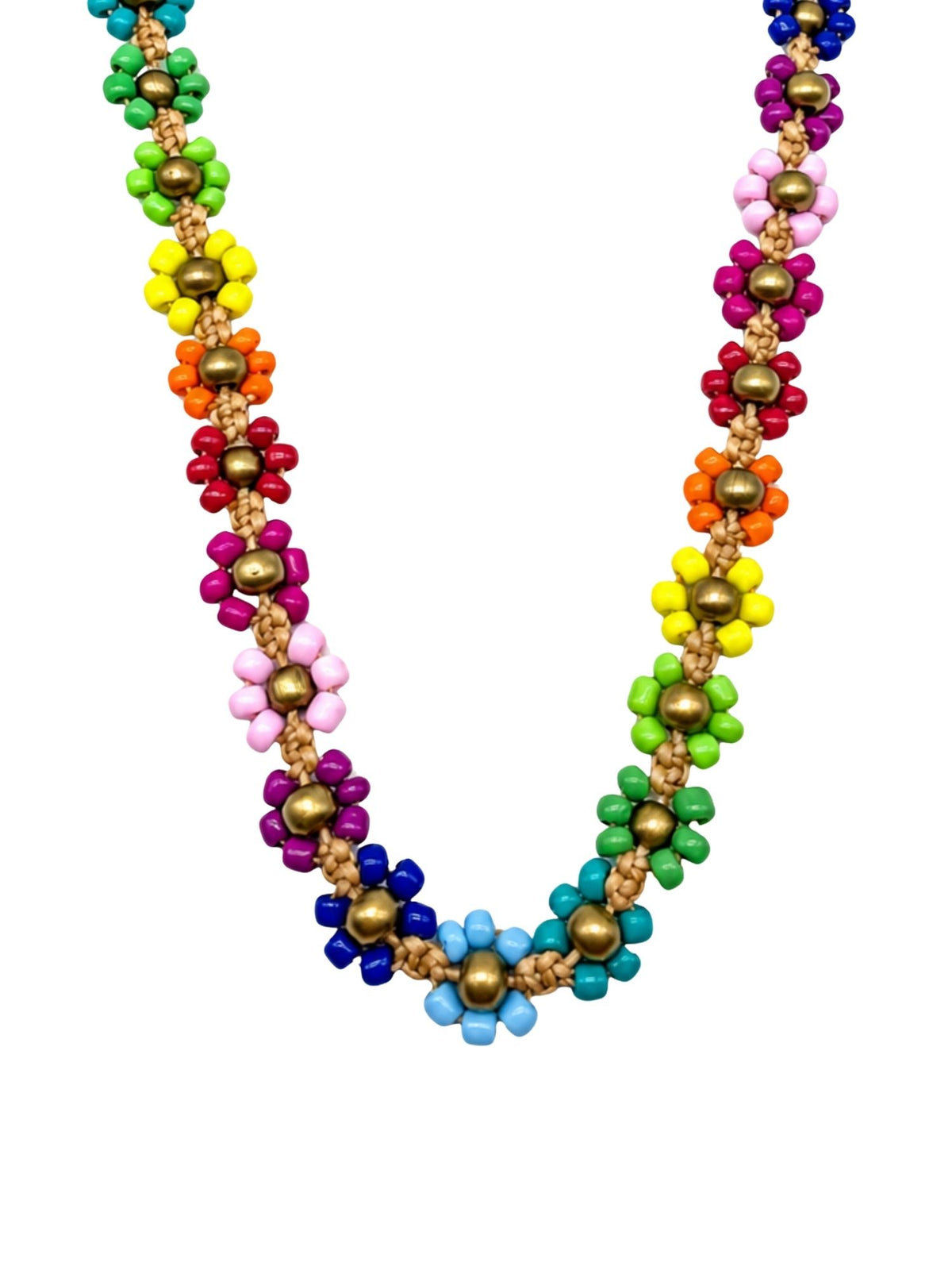 Navaratri Beaded Floral Necklace for Women