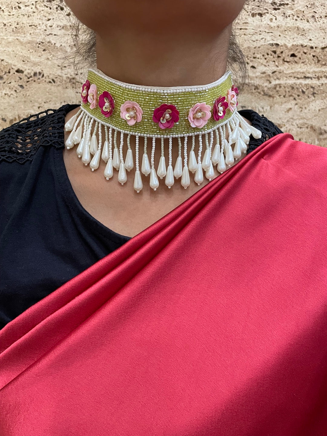 Banjara Choker Necklace Pearl Design