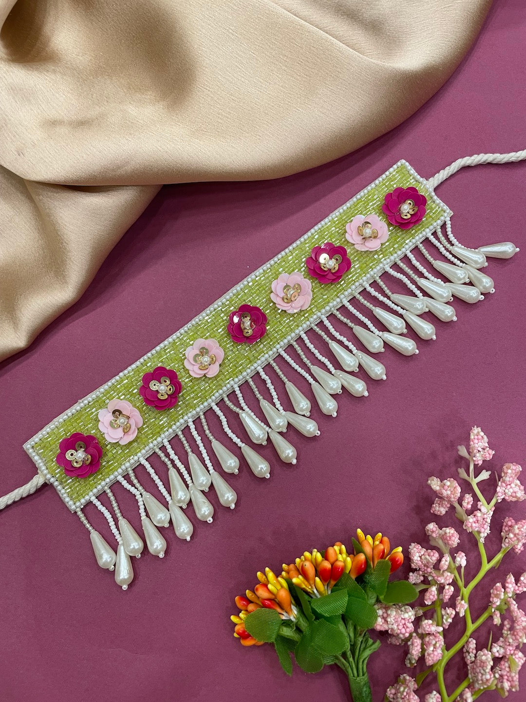 Banjara Choker Necklace Pearl Design