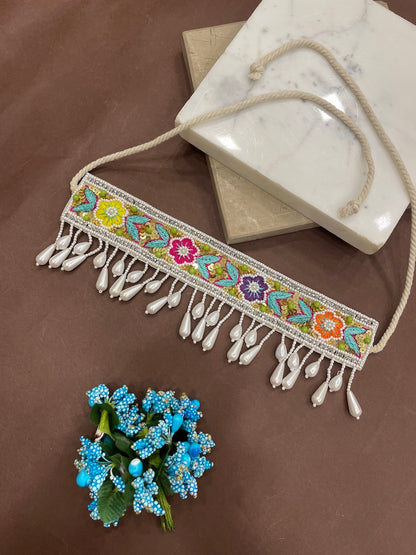 Beaded Choker Necklace Embroidery Design