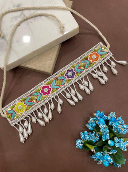 Beaded Choker Necklace Embroidery Design