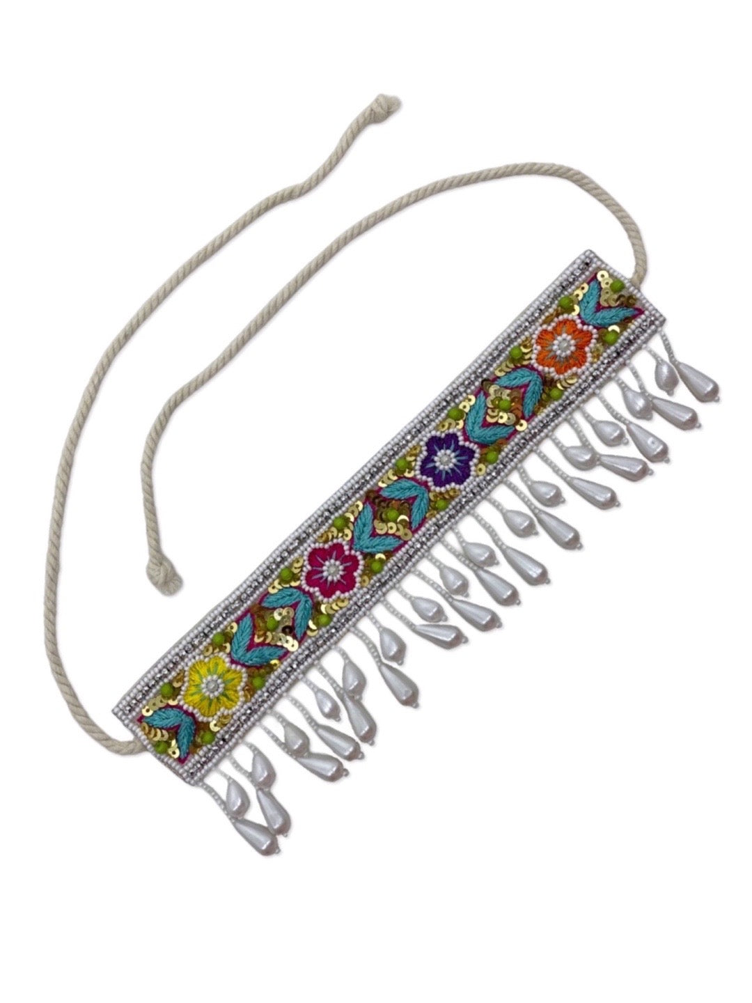 Beaded Choker Necklace Embroidery Design