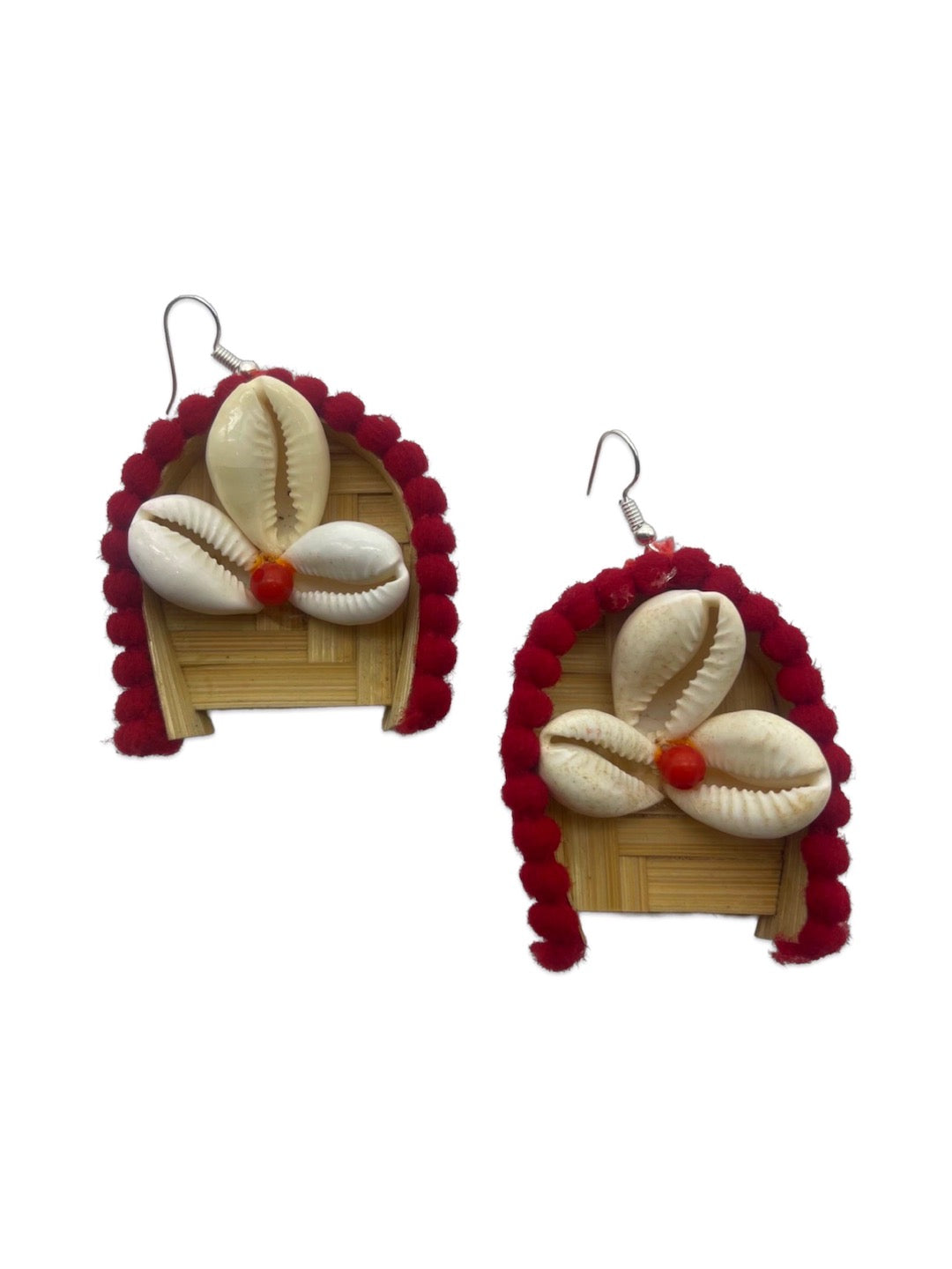 Soop/Shell Design Red Necklace Set