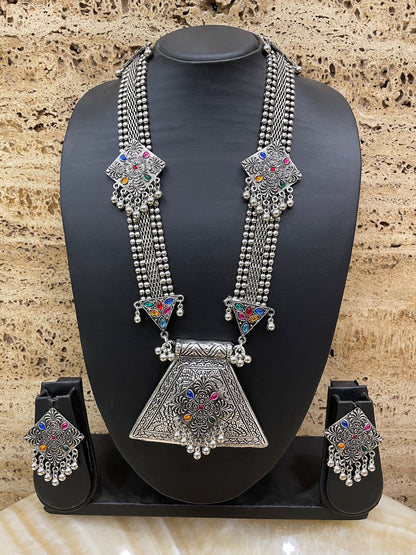 Enamel/Ghungroo Design Necklace Set