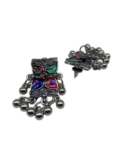 Silver Necklace Set Ghungroo Design