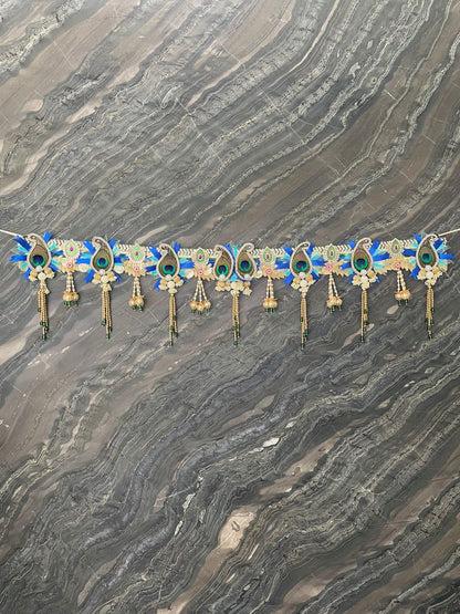 Blue Mango & Flower Toran For Door Hangings Diwali Decoration