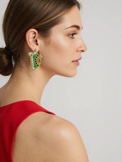 Party Wear Festive beaded earrings