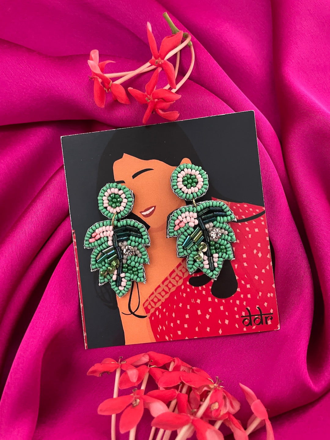 Party Wear Festive beaded earrings