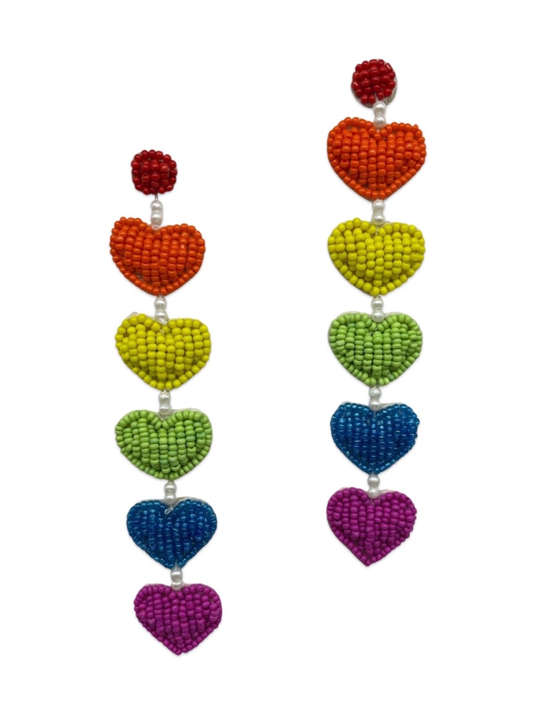 Beaded Earrings Heart Design for Women