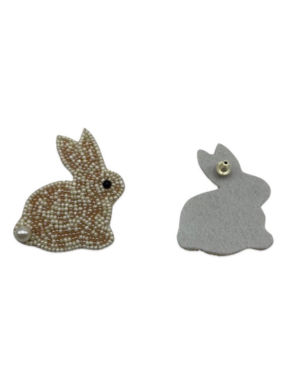 Beaded Earrings Rabbit Design