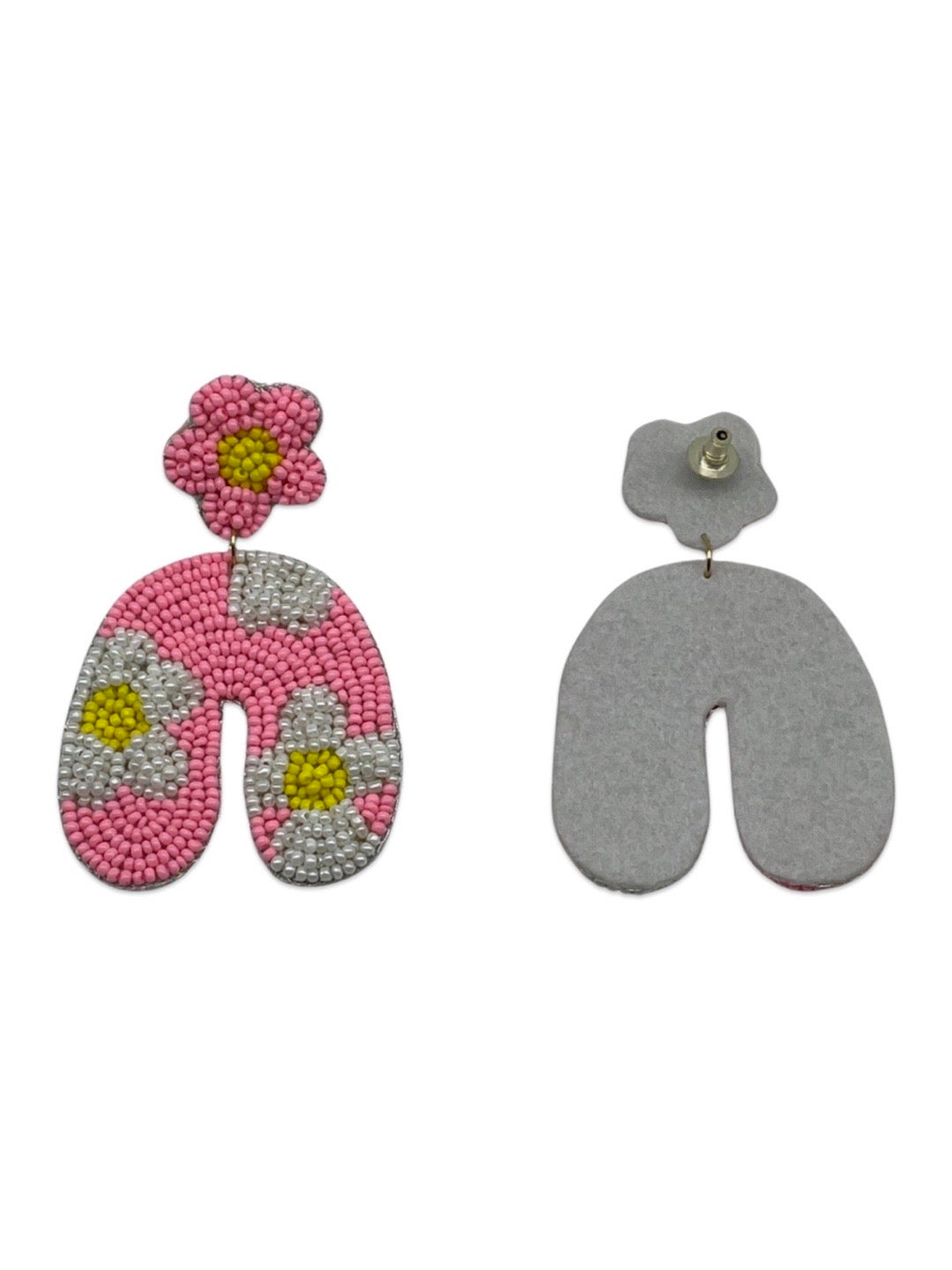 Beaded Earrings Flower Design for Girls