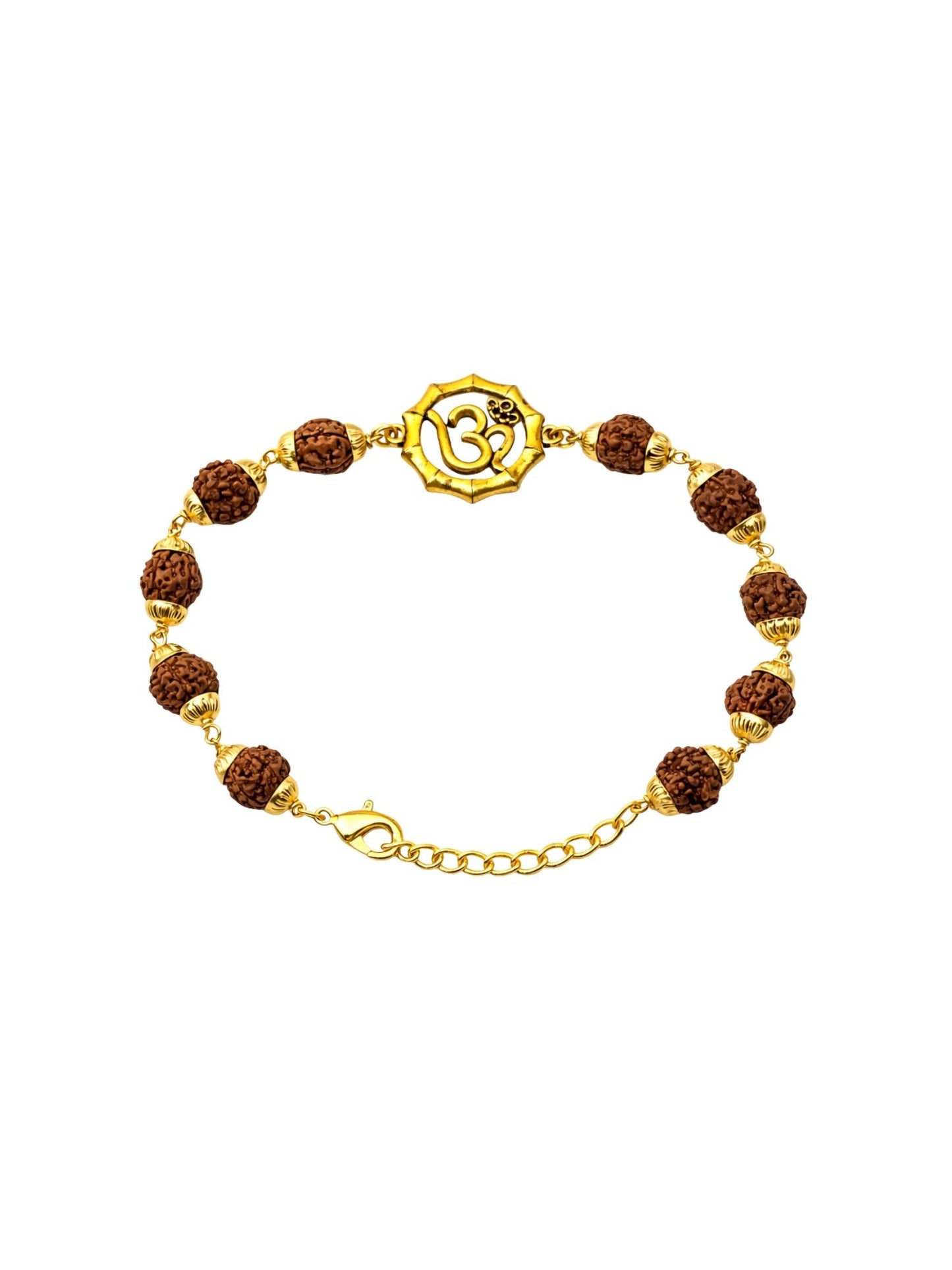 Men’s Rudraksha Rakhi Bracelet with Om Charm
