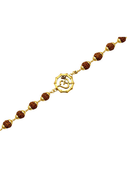 Men’s Rudraksha Rakhi Bracelet with Om Charm