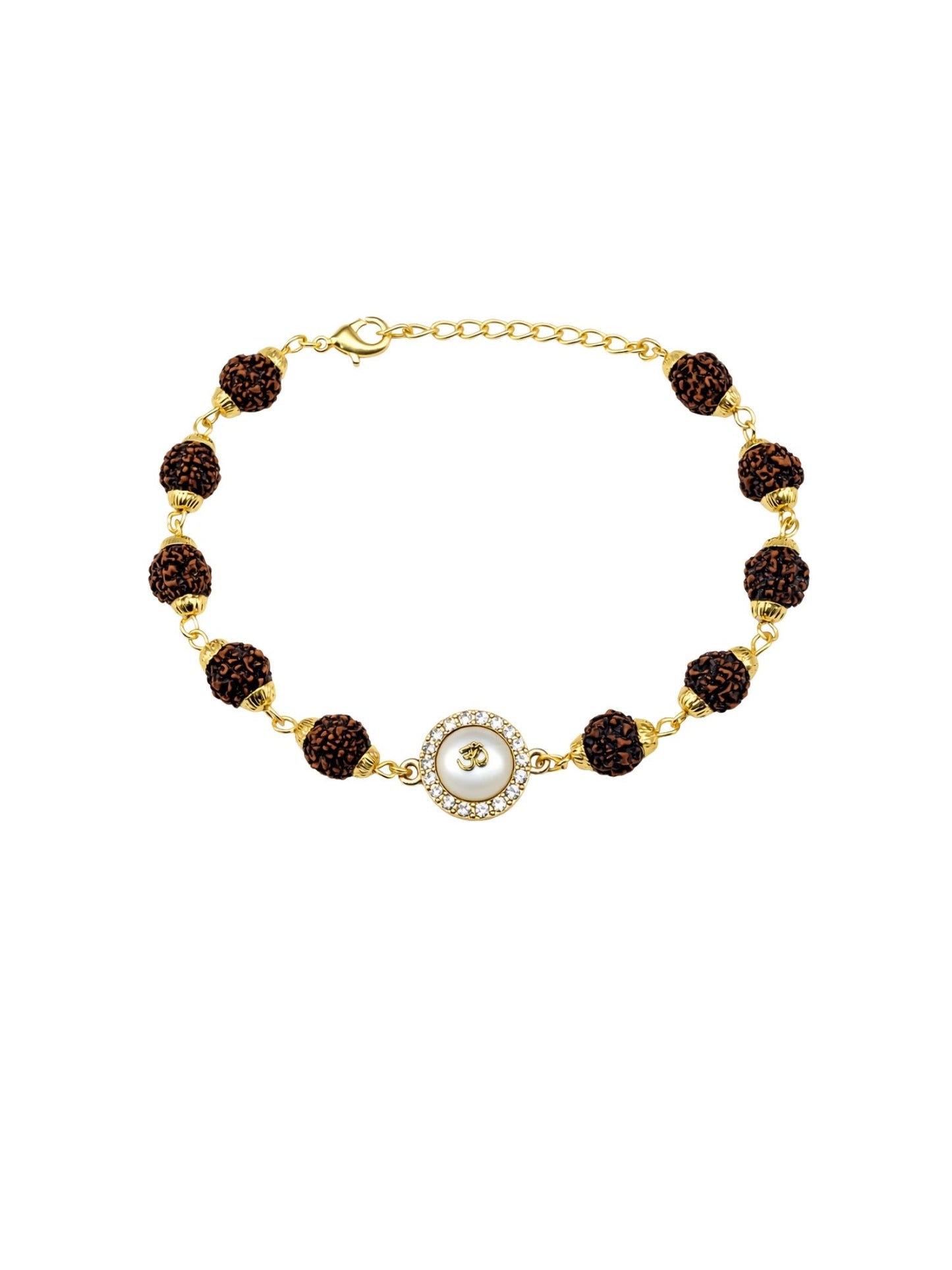 Men’s Rudraksha Rakhi Bracelet with Om Charm