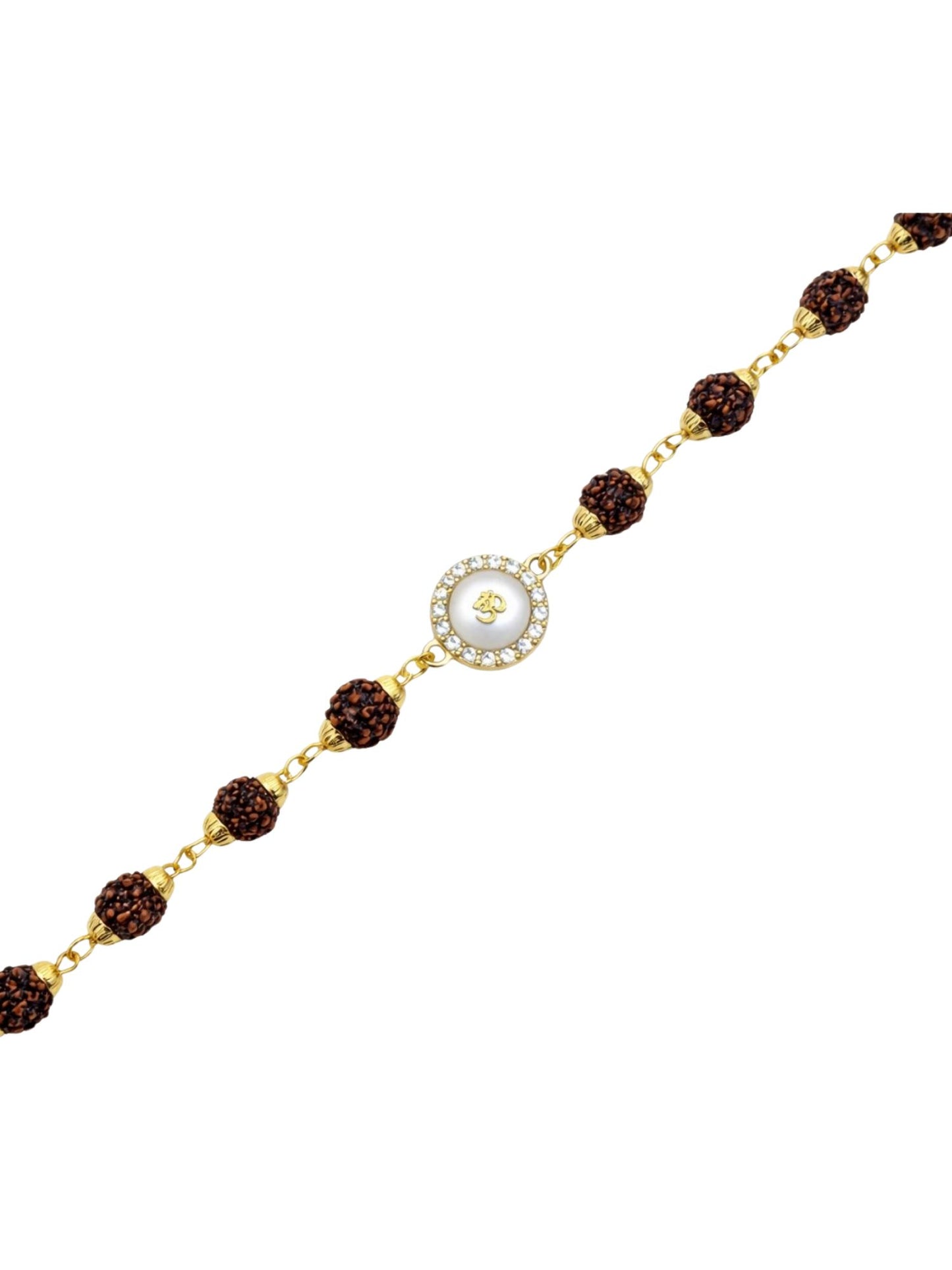 Men’s Rudraksha Rakhi Bracelet with Om Charm