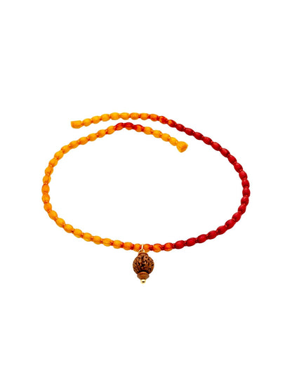 Men’s Rudraksha Rakhi Bracelet with Mauli Thread