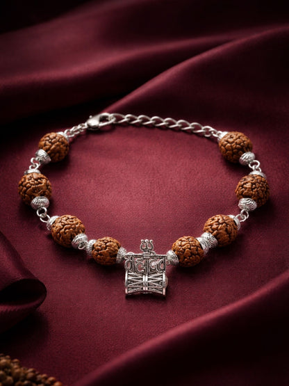 Men’s Rudraksha Rakhi Bracelet with Mahadev Pendant