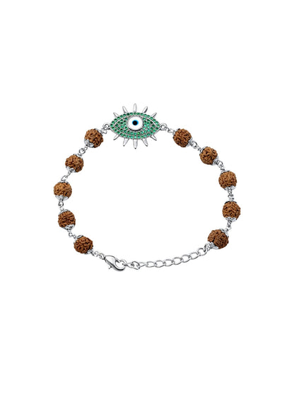 Rudraksha Evil Eye Rakhi Bracelet for Men