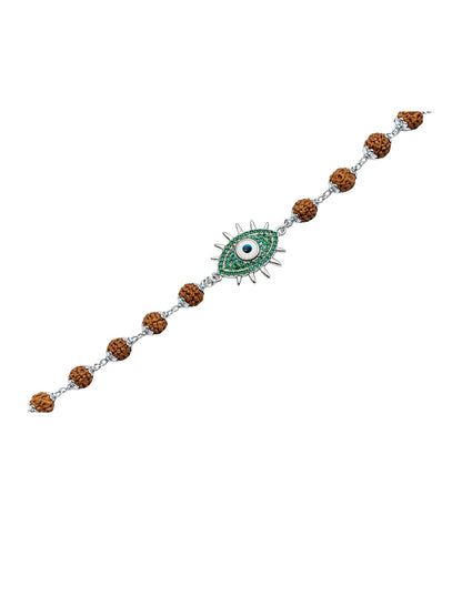 Rudraksha Evil Eye Rakhi Bracelet for Men