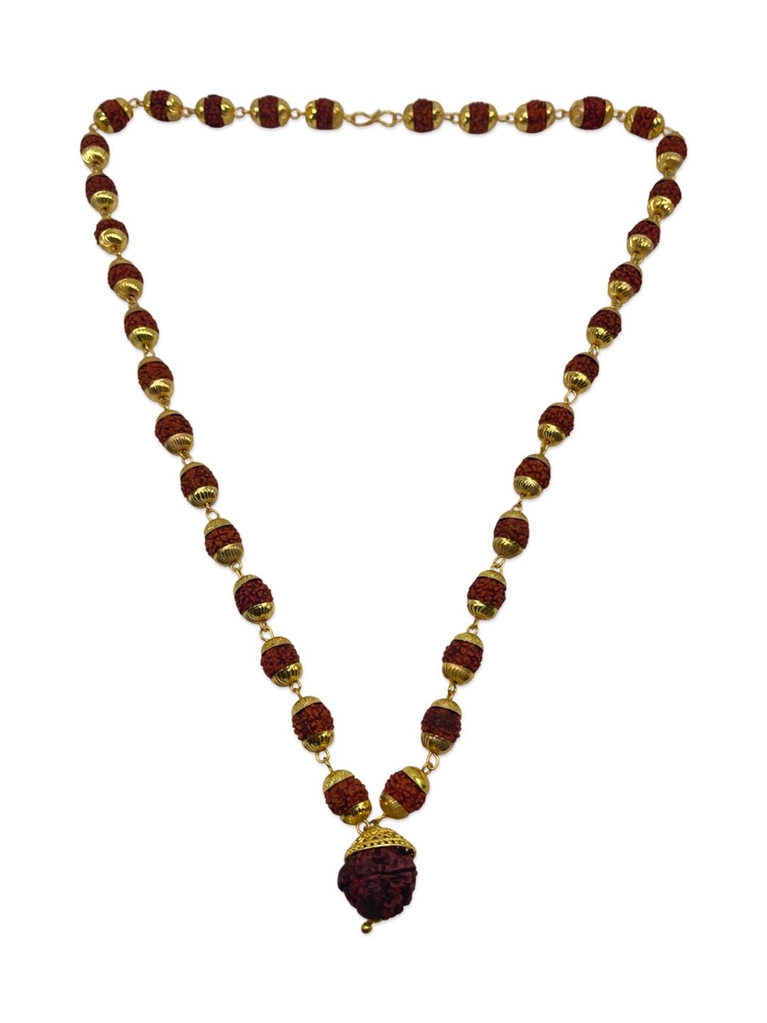 Gold Plated Rudraksha  Big Rudraksha Pendant Design Necklace