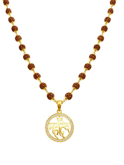 Rudraksha Necklace with Mahadev Pendant for Men