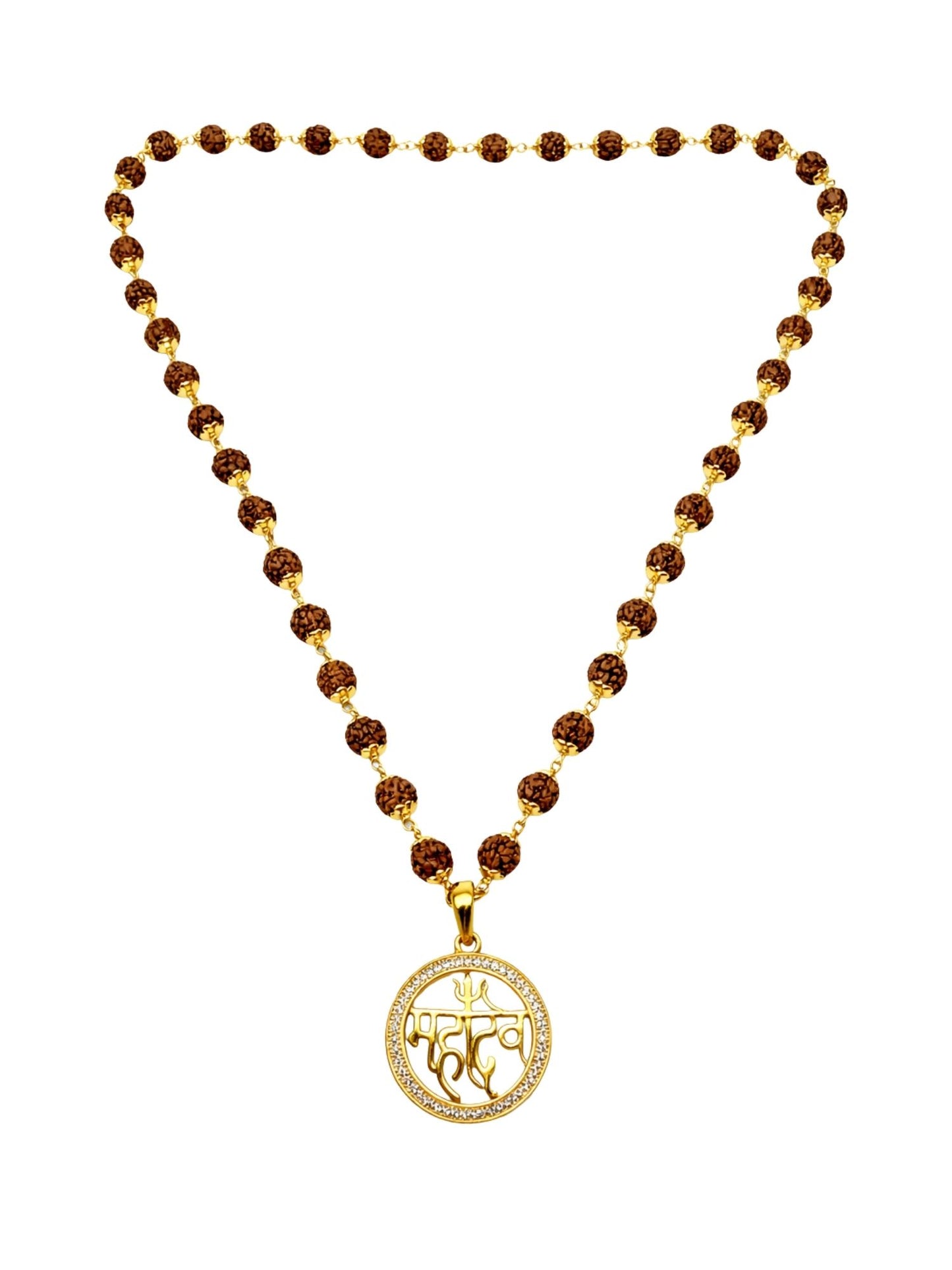 Rudraksha Necklace with Mahadev Pendant for Men