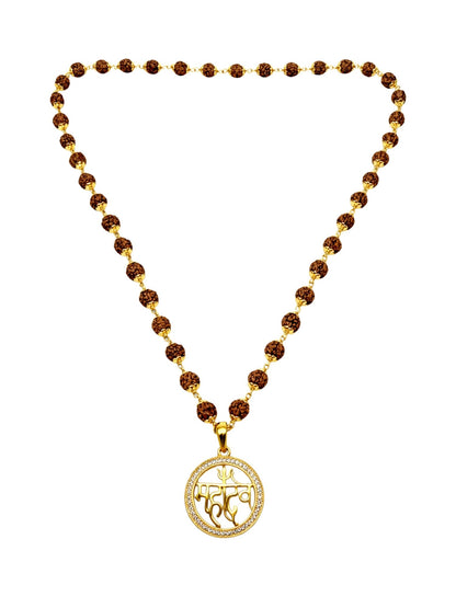 Rudraksha Necklace with Mahadev Pendant for Men