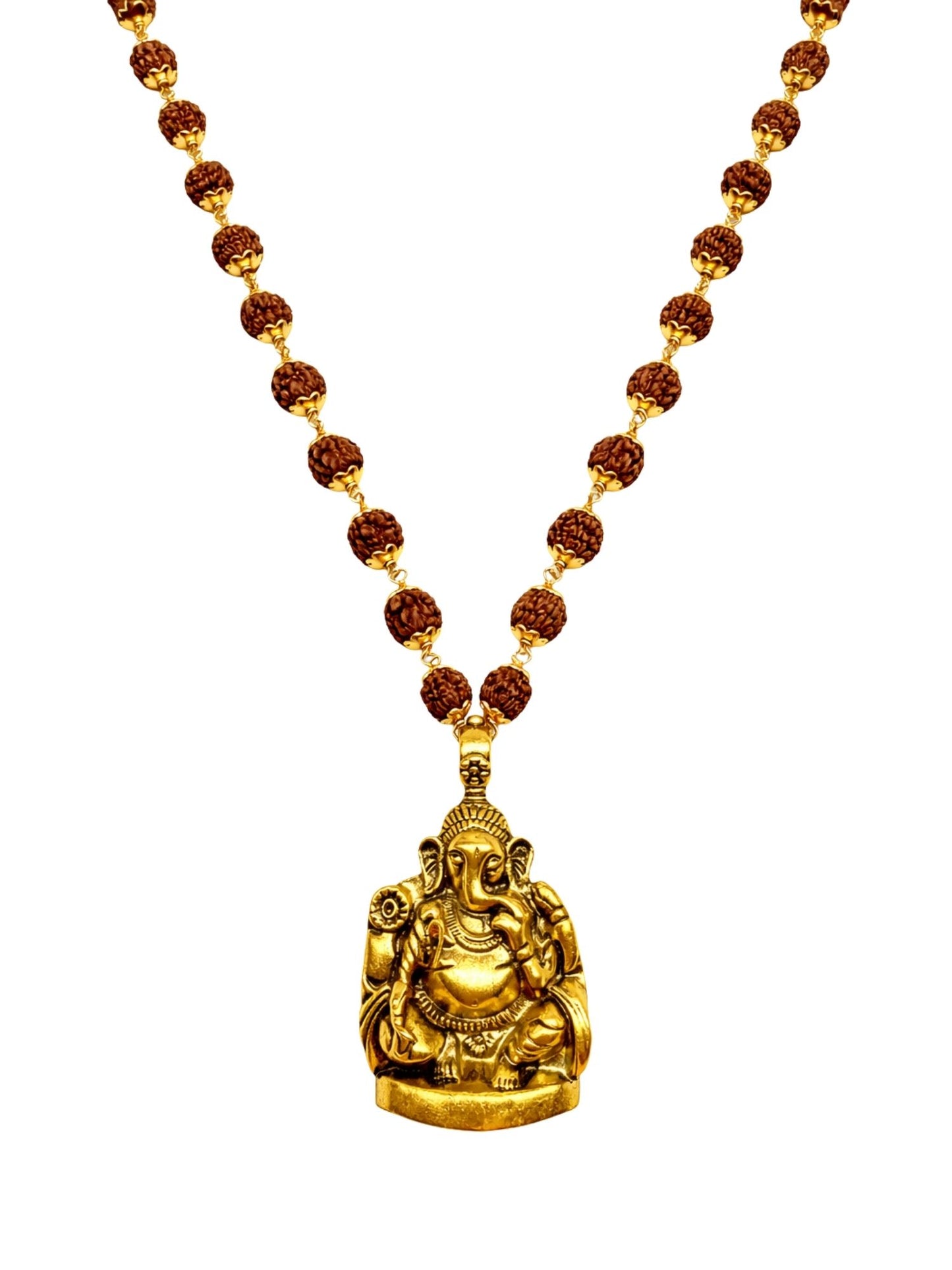 Rudraksha Necklace with Ganesh Pendant