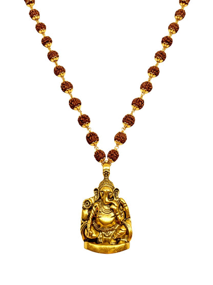 Rudraksha Necklace with Ganesh Pendant