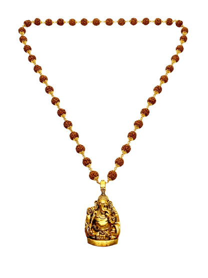 Rudraksha Necklace with Ganesh Pendant