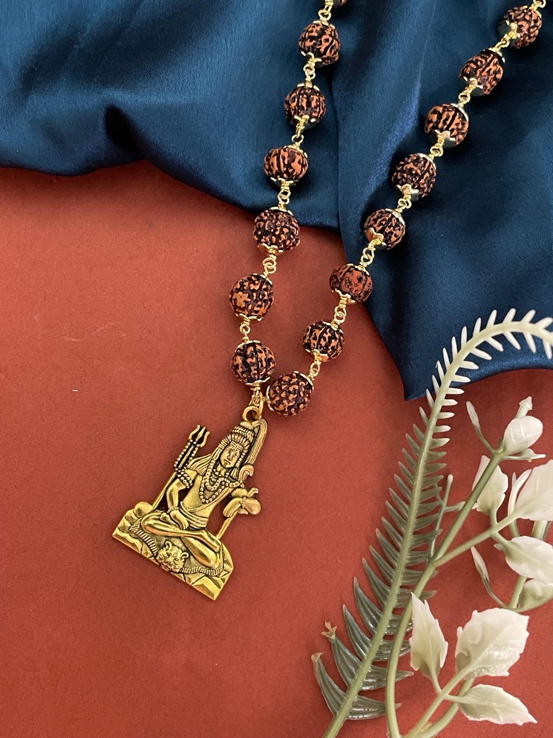 Lord Shiva Pendant Rudraksha Gold Chain