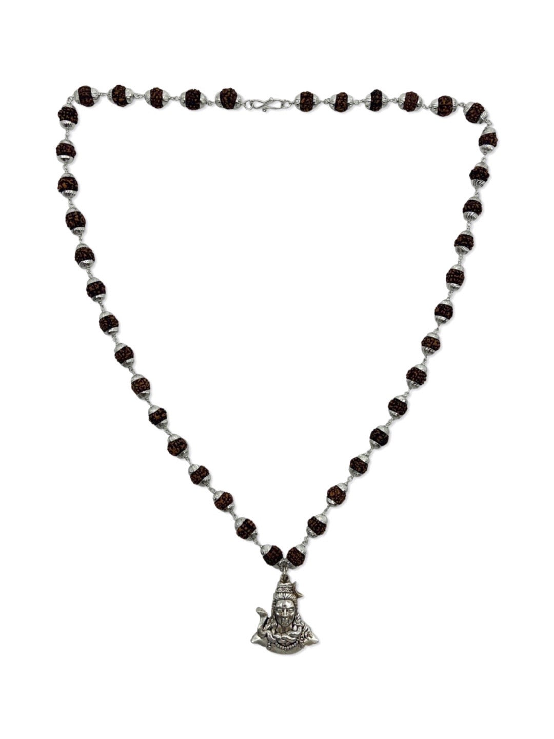 Lord Shiva Pendant Rudraksha Silver Chain
