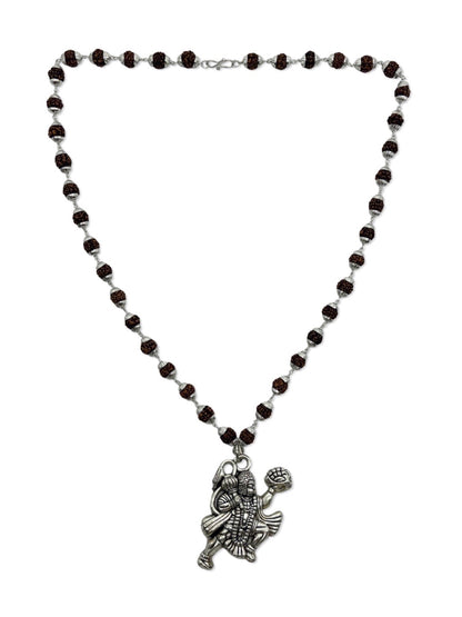 Lord Hanuman Pendant Rudraksha Mala