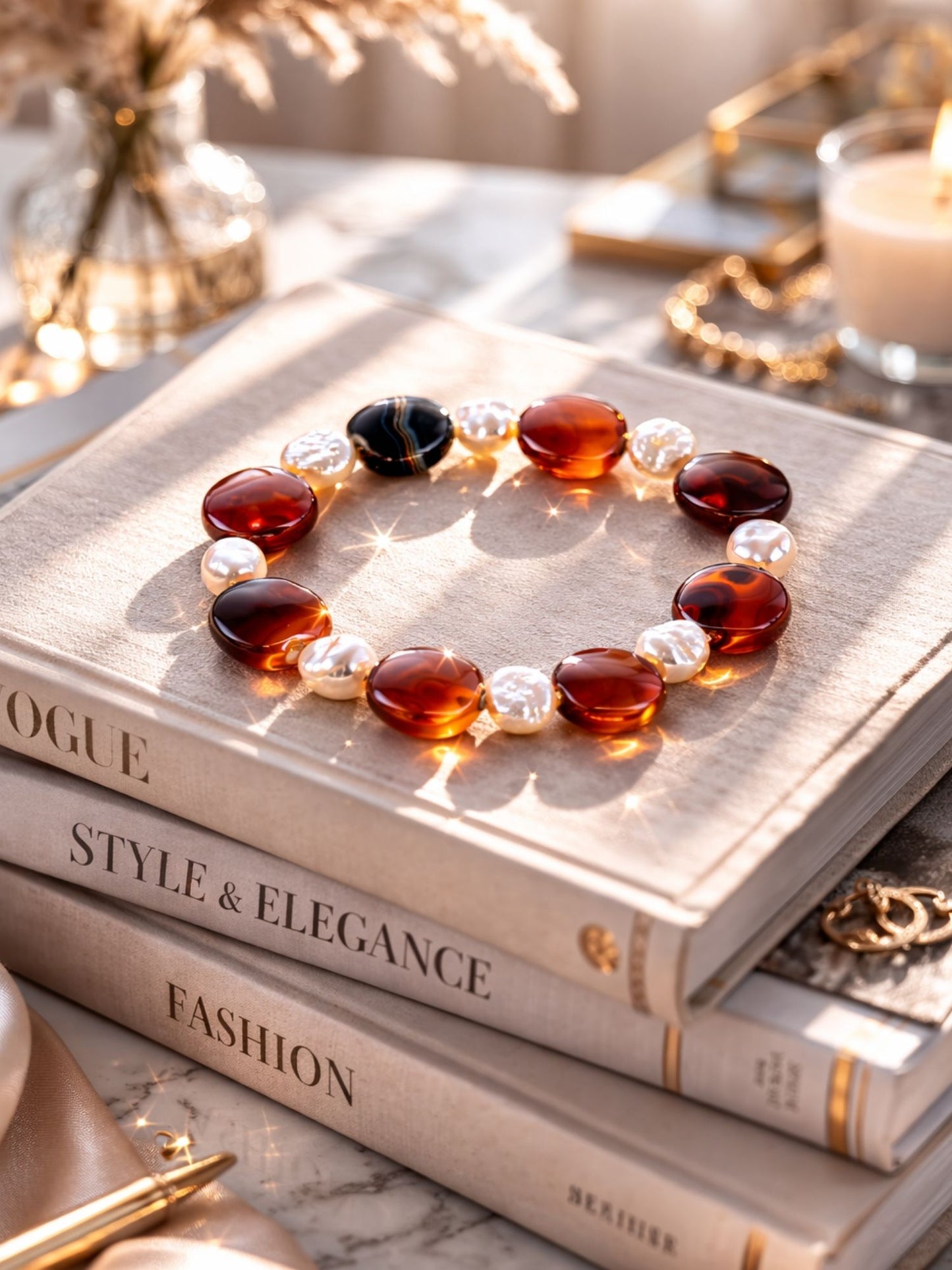 Red Stone Beaded Bracelet Women|Lumba Rakhi Bhabhi Sister Gifts!