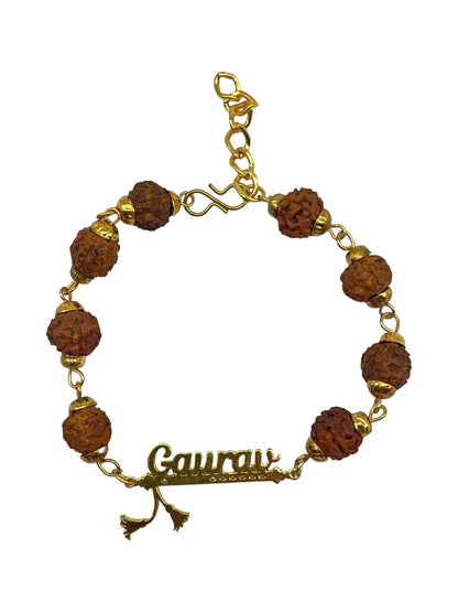 Rudraksha Name Rakhi Lumba Bracelet