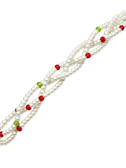 Pearl Beaded Bracelet Women Traditional|Lumba Rakhi Bhabhi Sister