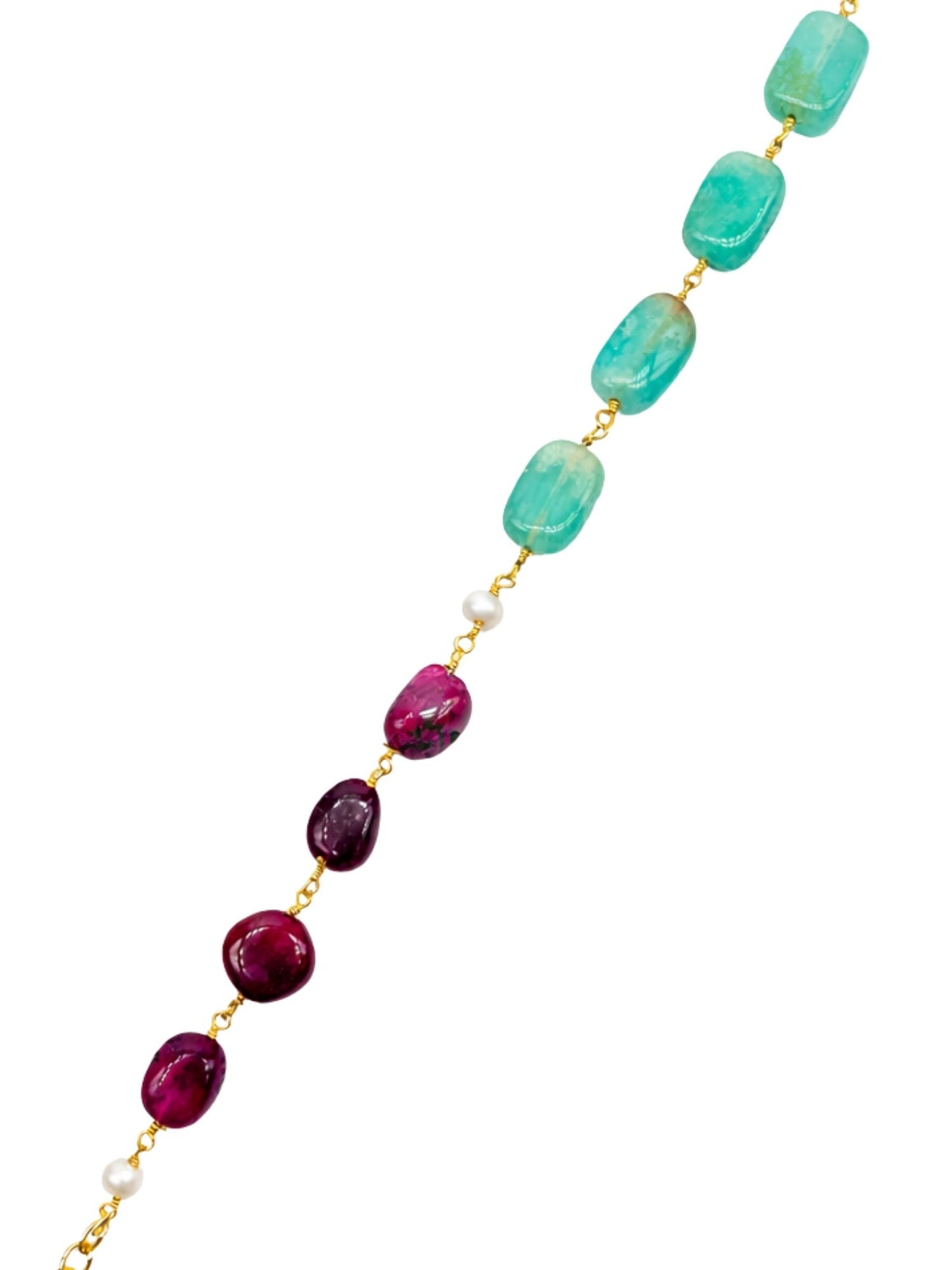 Green Multi Stone Gold Chain Bracelet Women|Lumba Rakhi Bhabhi Sister