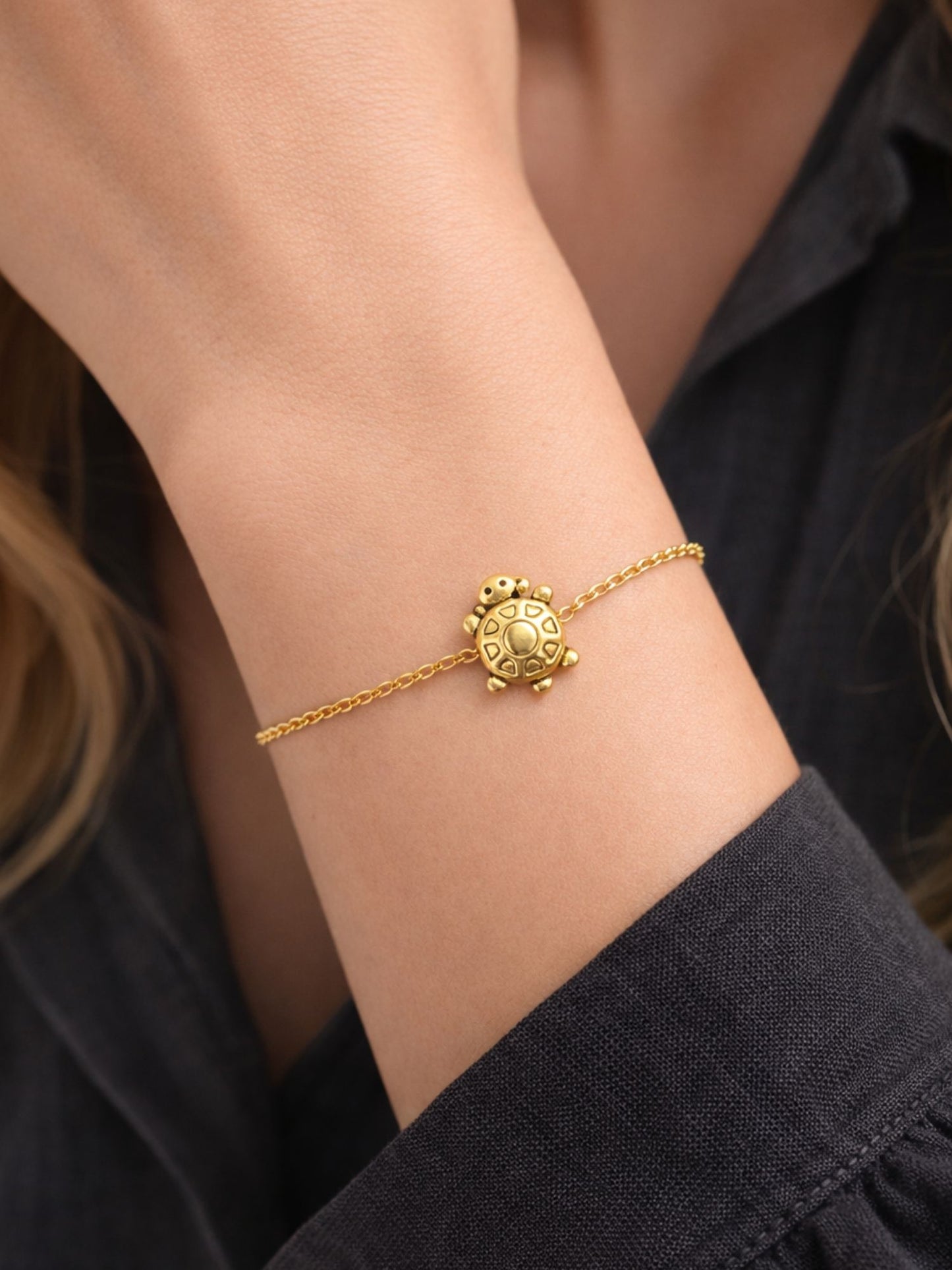 Gold Charm Chain Bracelet Women|Lumba Rakhi Bhabhi Sister