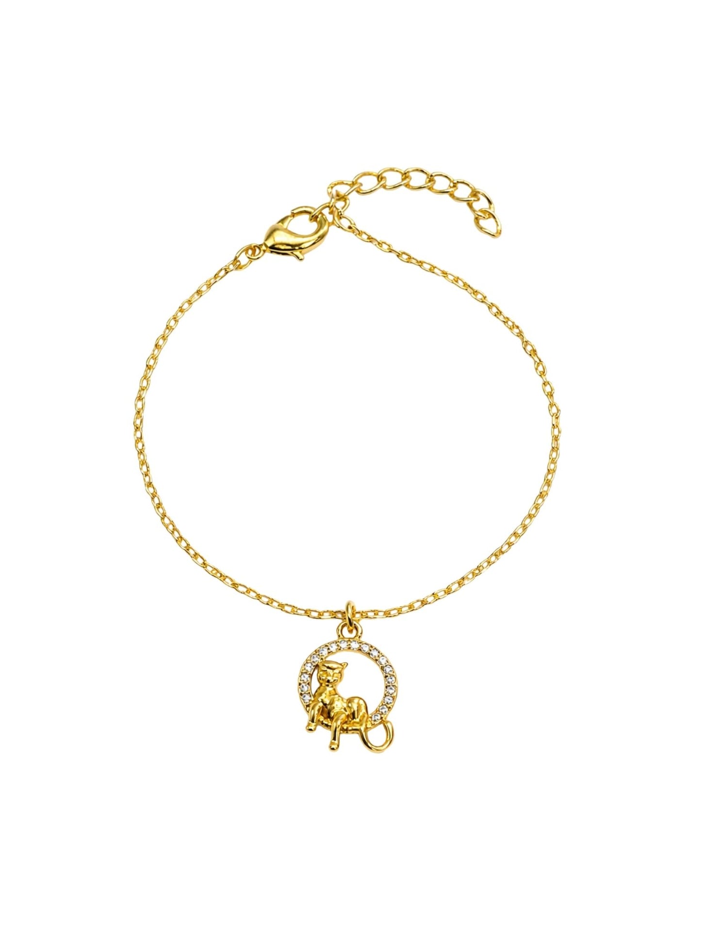 Gold Plated Charm Bracelet Crystal Pendant Women|Lumba Rakhi Bhabhi Sister