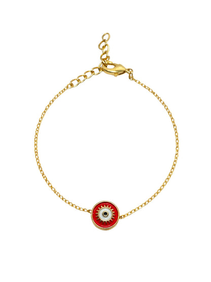Red Charm Gold Chain Bracelet Nazar Protection Women|Lumba Rakhi Bhabhi Sister