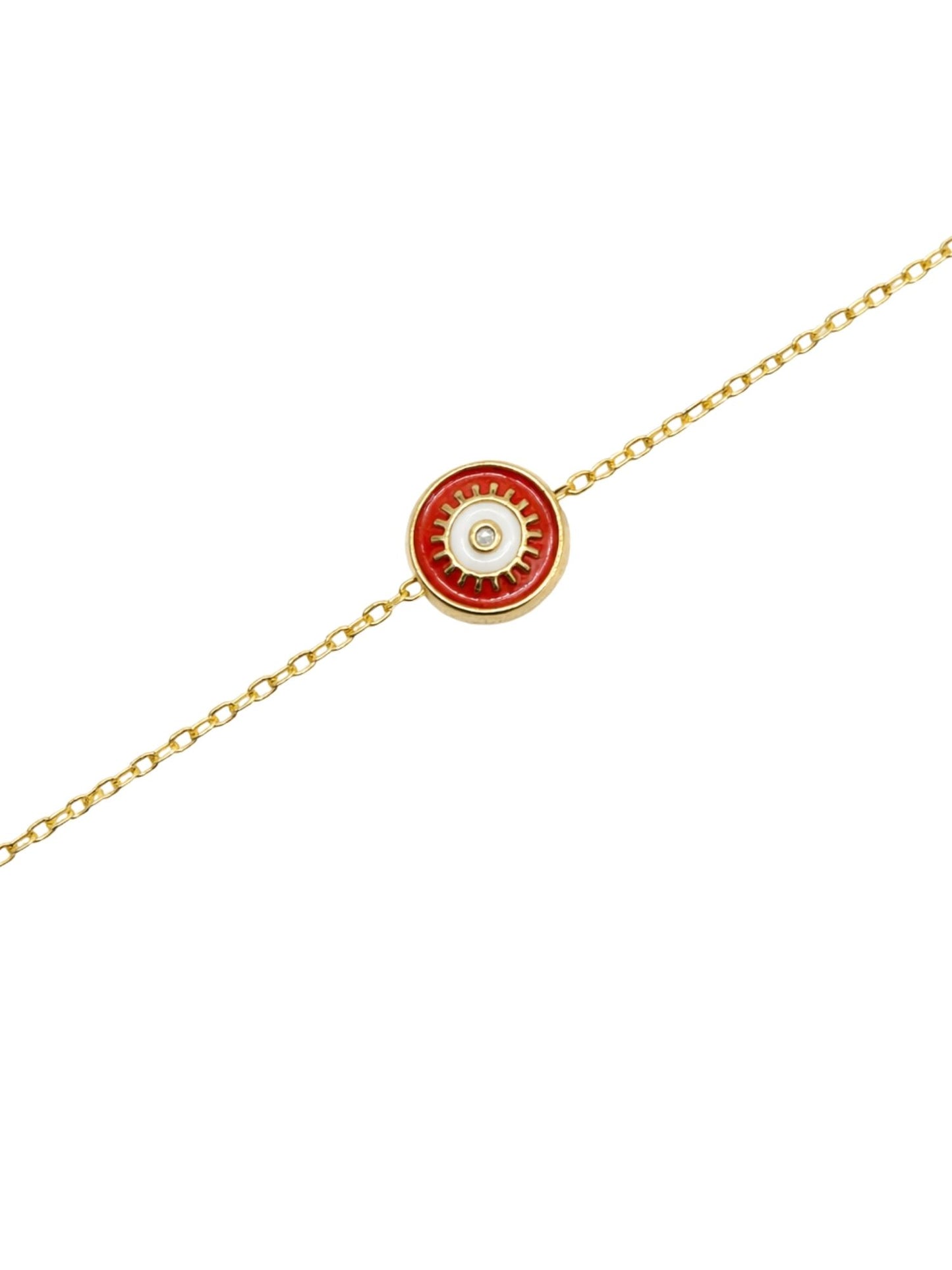 Red Charm Gold Chain Bracelet Nazar Protection Women|Lumba Rakhi Bhabhi Sister