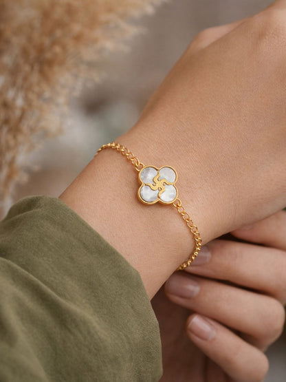 Gold Plated Swastik Charm Bracelet Women|Lumba Rakhi Bhabhi Sister