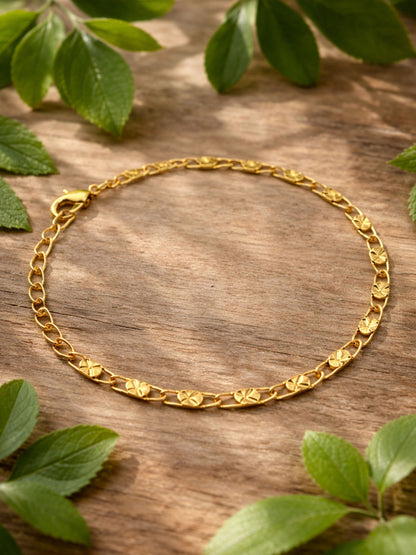 Gold Tone Chain Bracelet Women Ethnic|Lumba Rakhi Bhabhi Sister