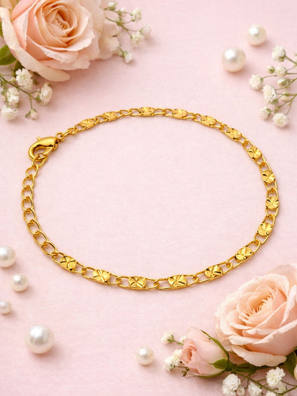 Gold Tone Chain Bracelet Women Ethnic|Lumba Rakhi Bhabhi Sister