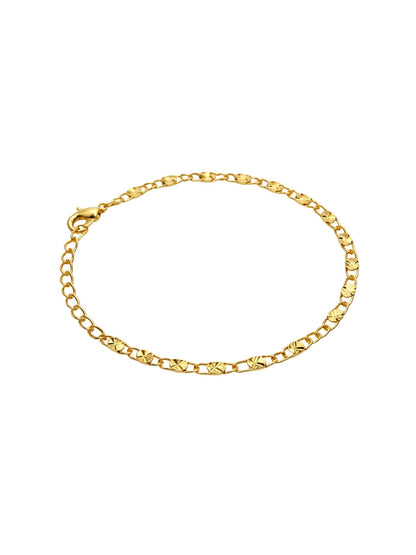 Gold Tone Chain Bracelet Women Ethnic|Lumba Rakhi Bhabhi Sister